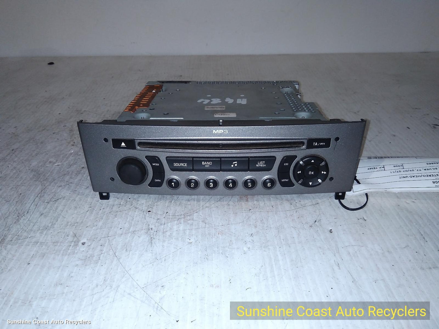 2008 Peugeot 308 Radio Cd Dvd Sat Tv