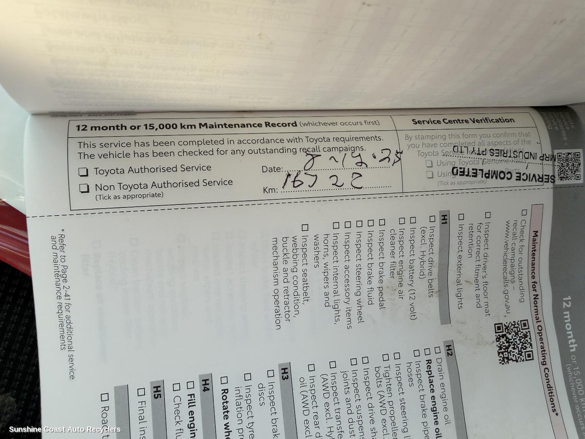 2018-2025 Toyota Rav4 Owners Handbook