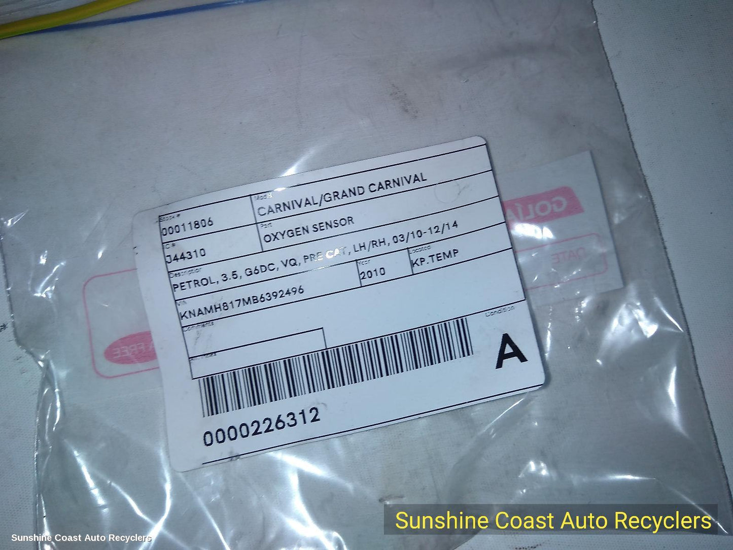 2010-2014 Kia Carnival/grand Carnival Oxygen Sensor
