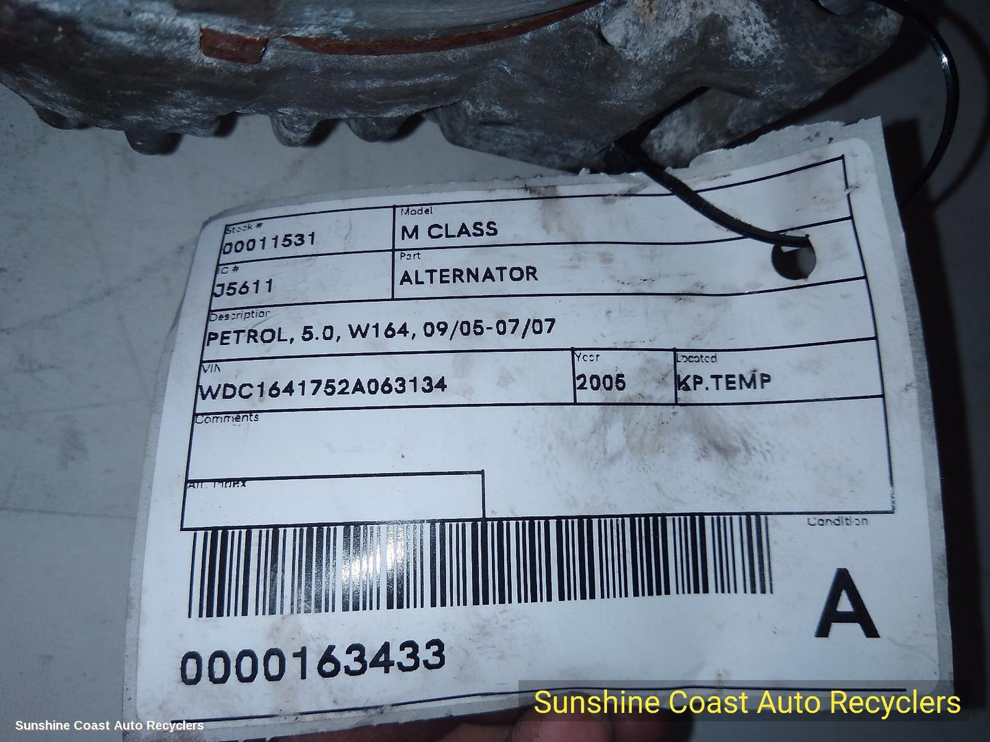 2005-2007 Mercedes M Class Alternator