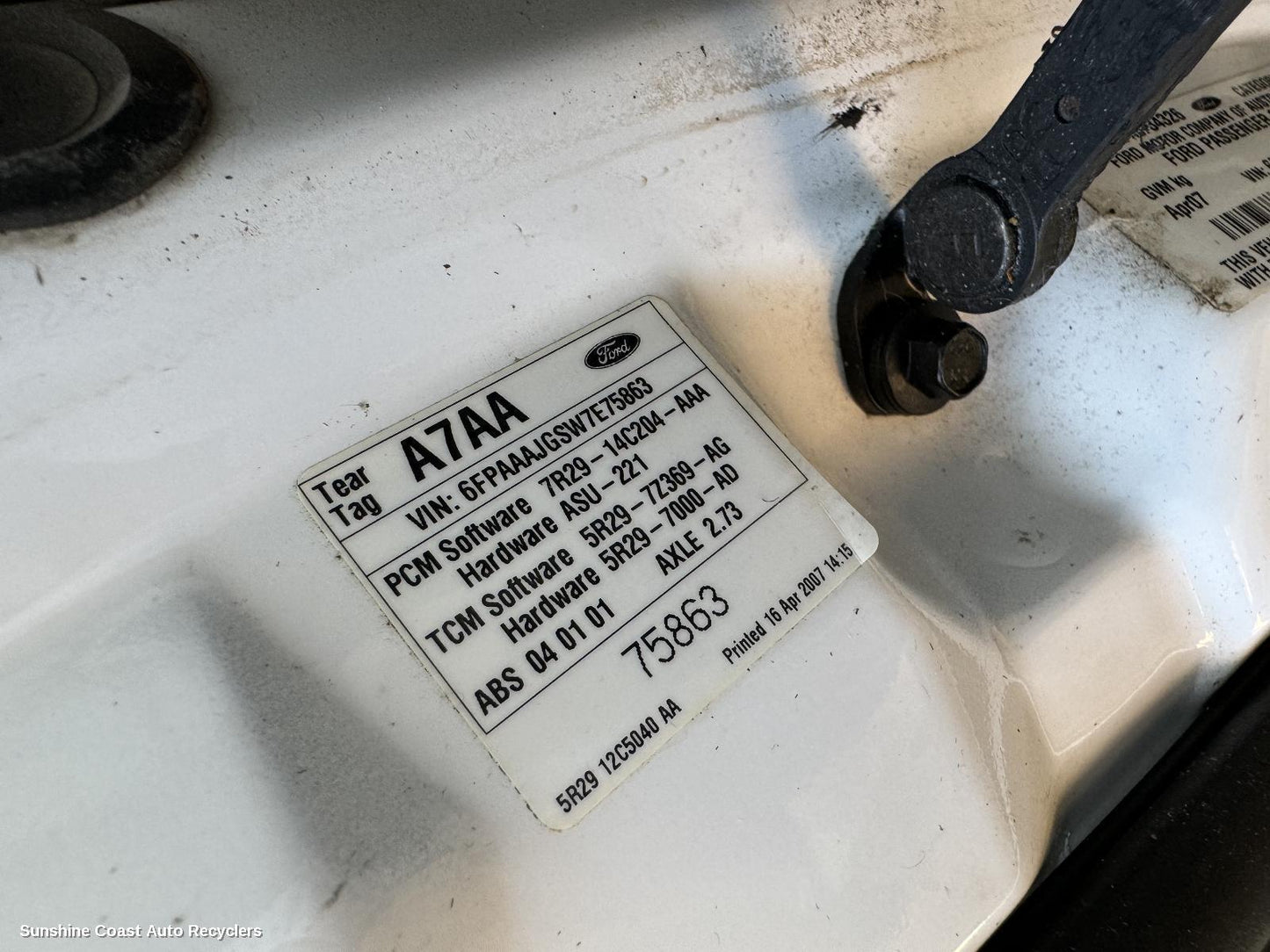 2007 Ford Falcon Differential Centre