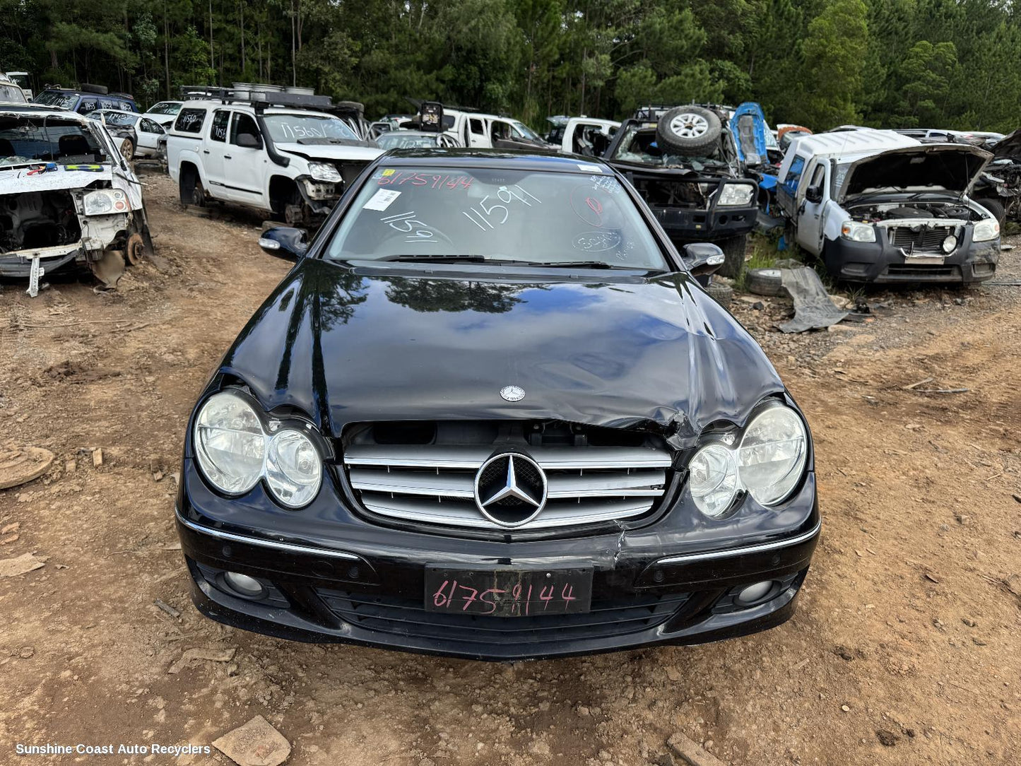 2007 Mercedes Clk Right Rear Side Glass