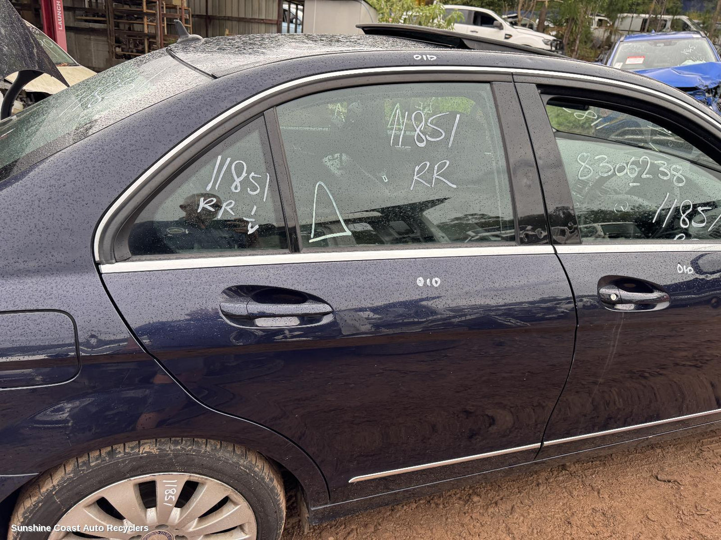 2007 Mercedes C Class Right Rear Door Sliding