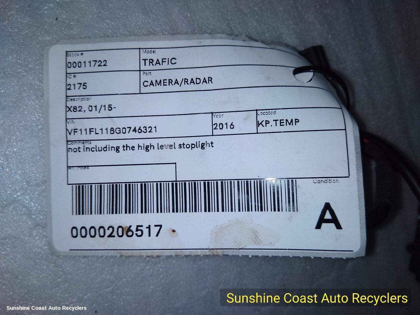 2015-2026 Renault Trafic Reverse Camera
