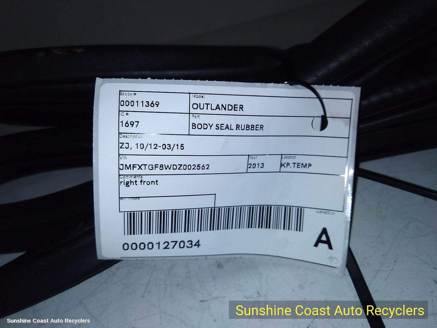 2013 Mitsubishi Outlander Door Tailgate Seal