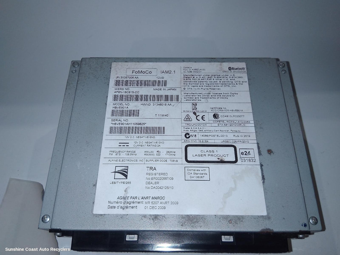 2014 Volvo S60/v60 Radio Cd Dvd Sat Tv