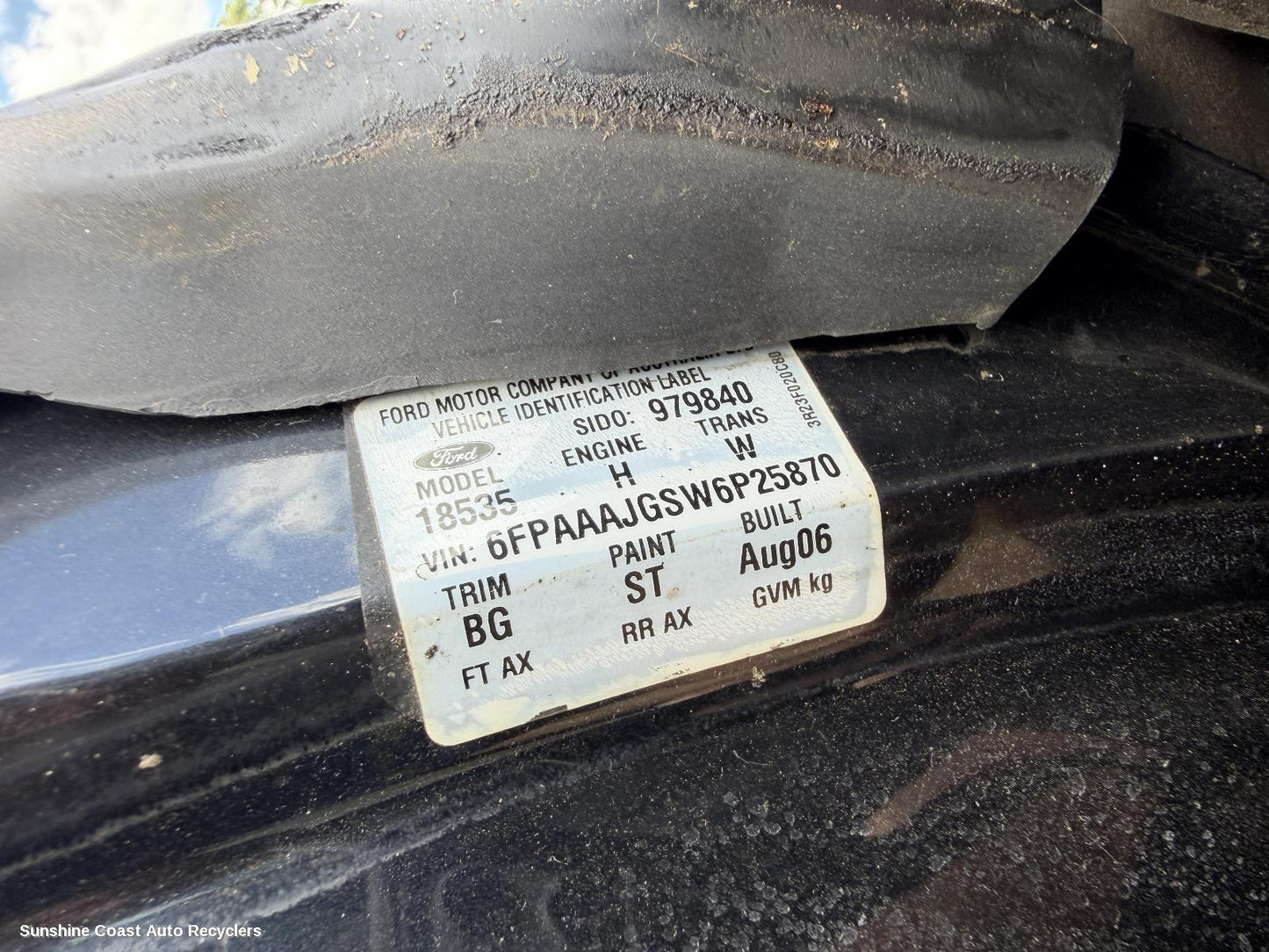 2006 Ford Falcon Trans Gearbox