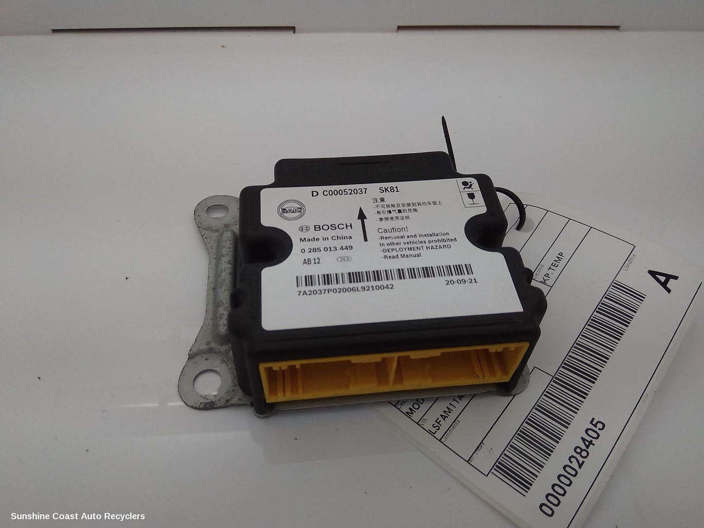2021 Ldv T60 Airbag Module Sensor