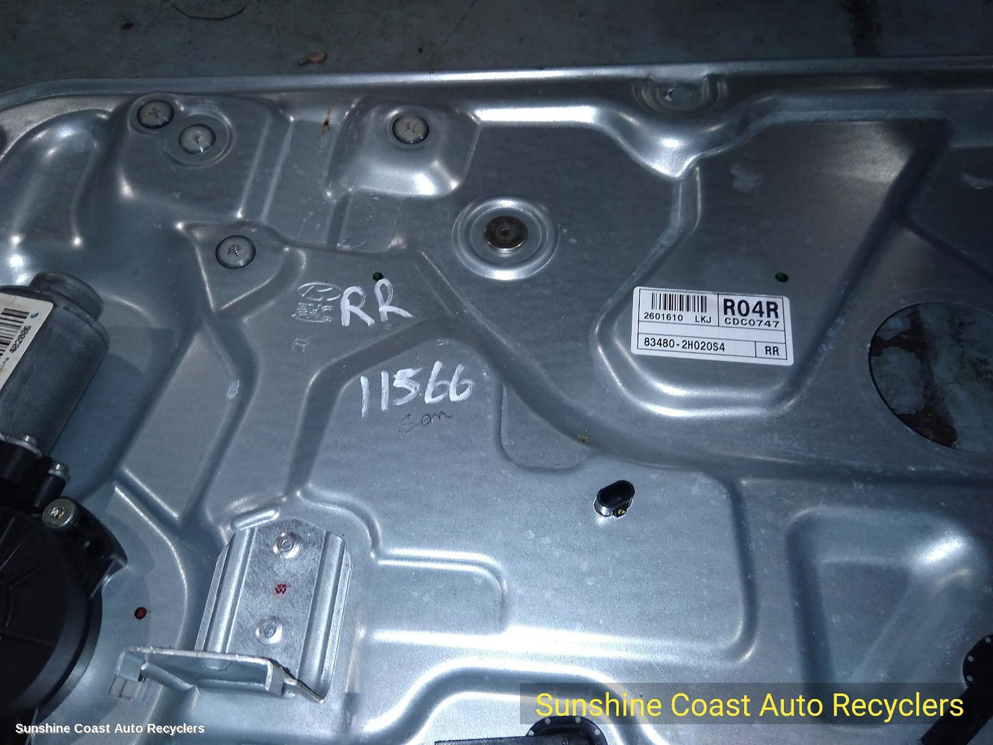 2007 Hyundai Elantra Right Rear Wnd Reg Motor