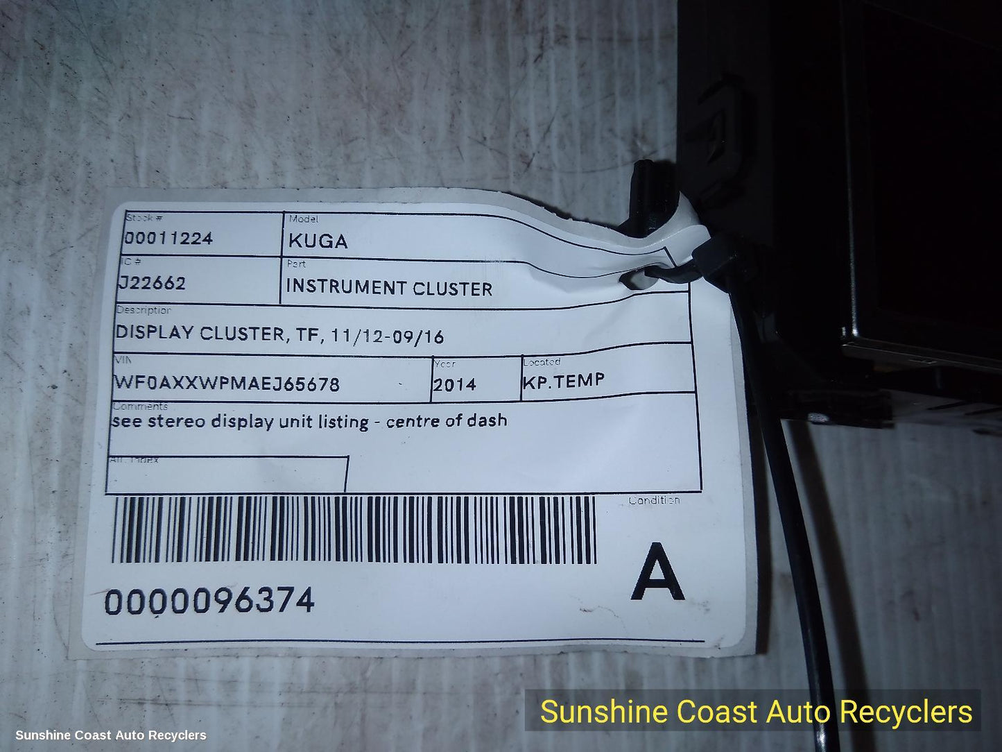 2014 Ford Kuga Instrument Cluster