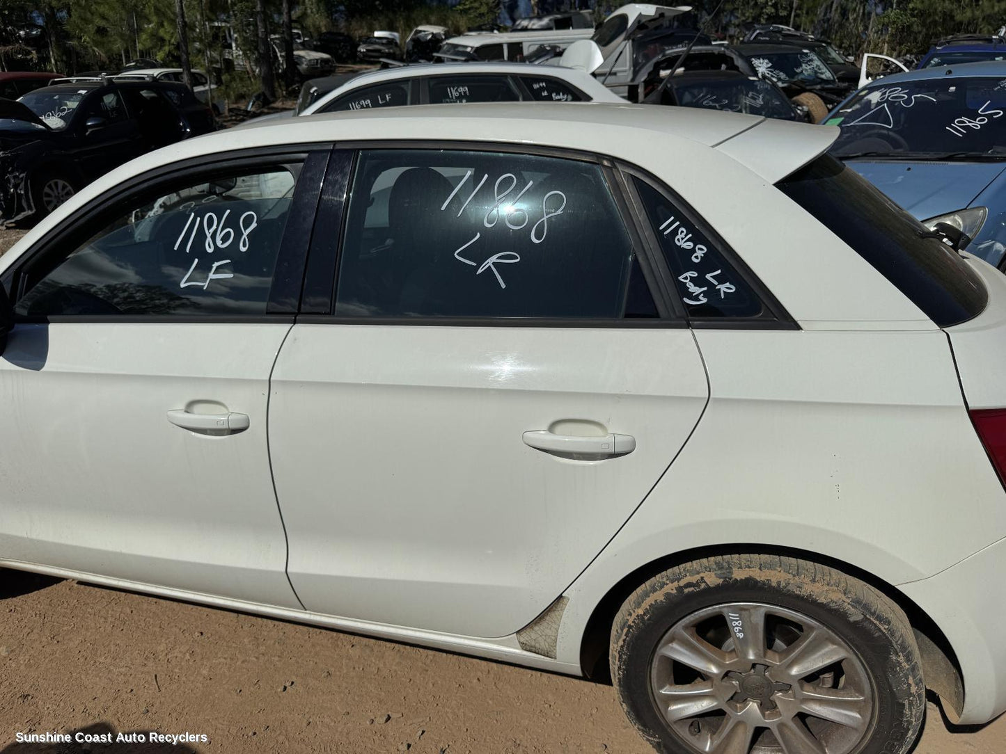 2012 Audi A1 Left Rear Door Window