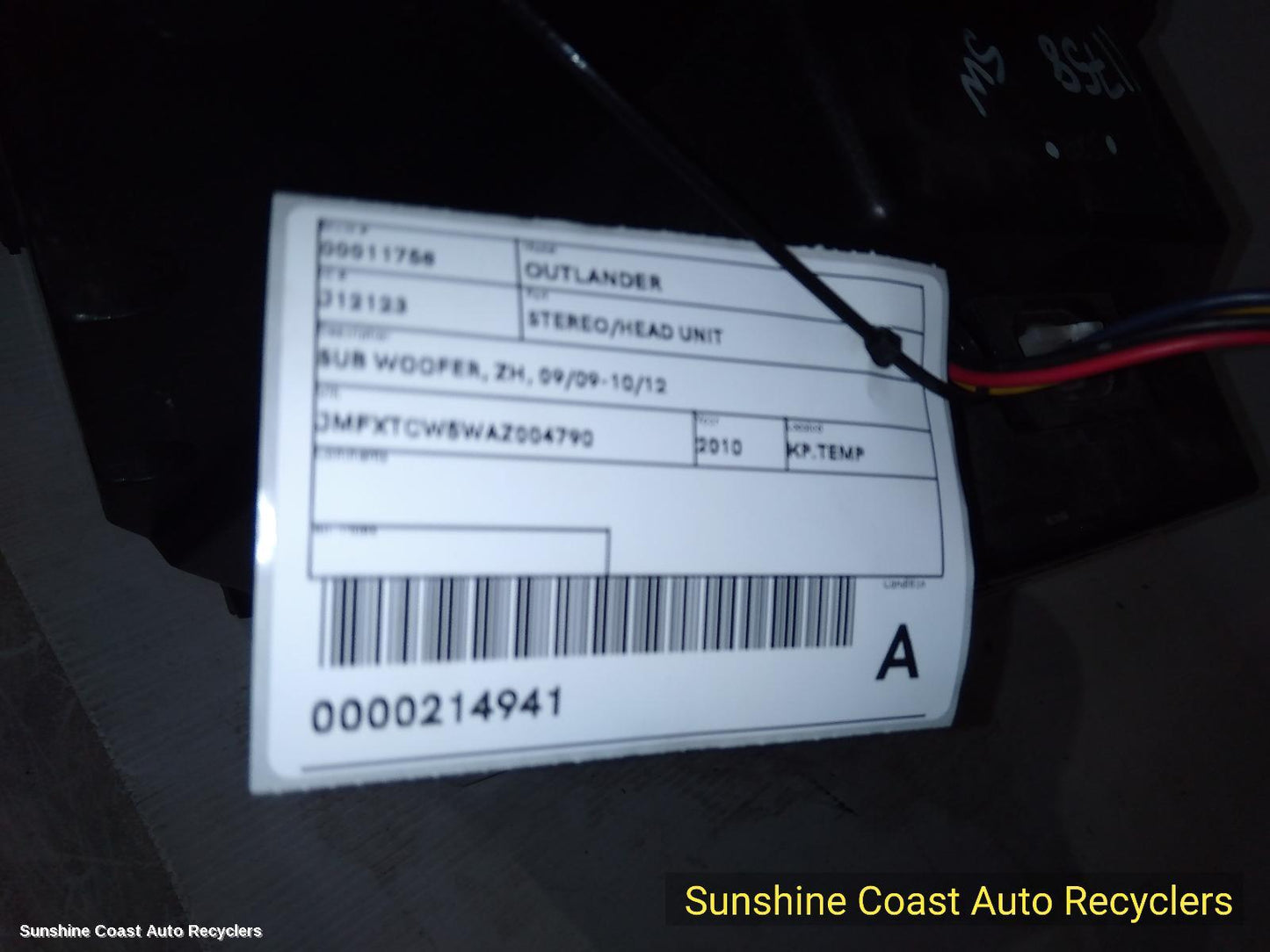 2009-2012 Mitsubishi Outlander Radio Cd Dvd Sat Tv