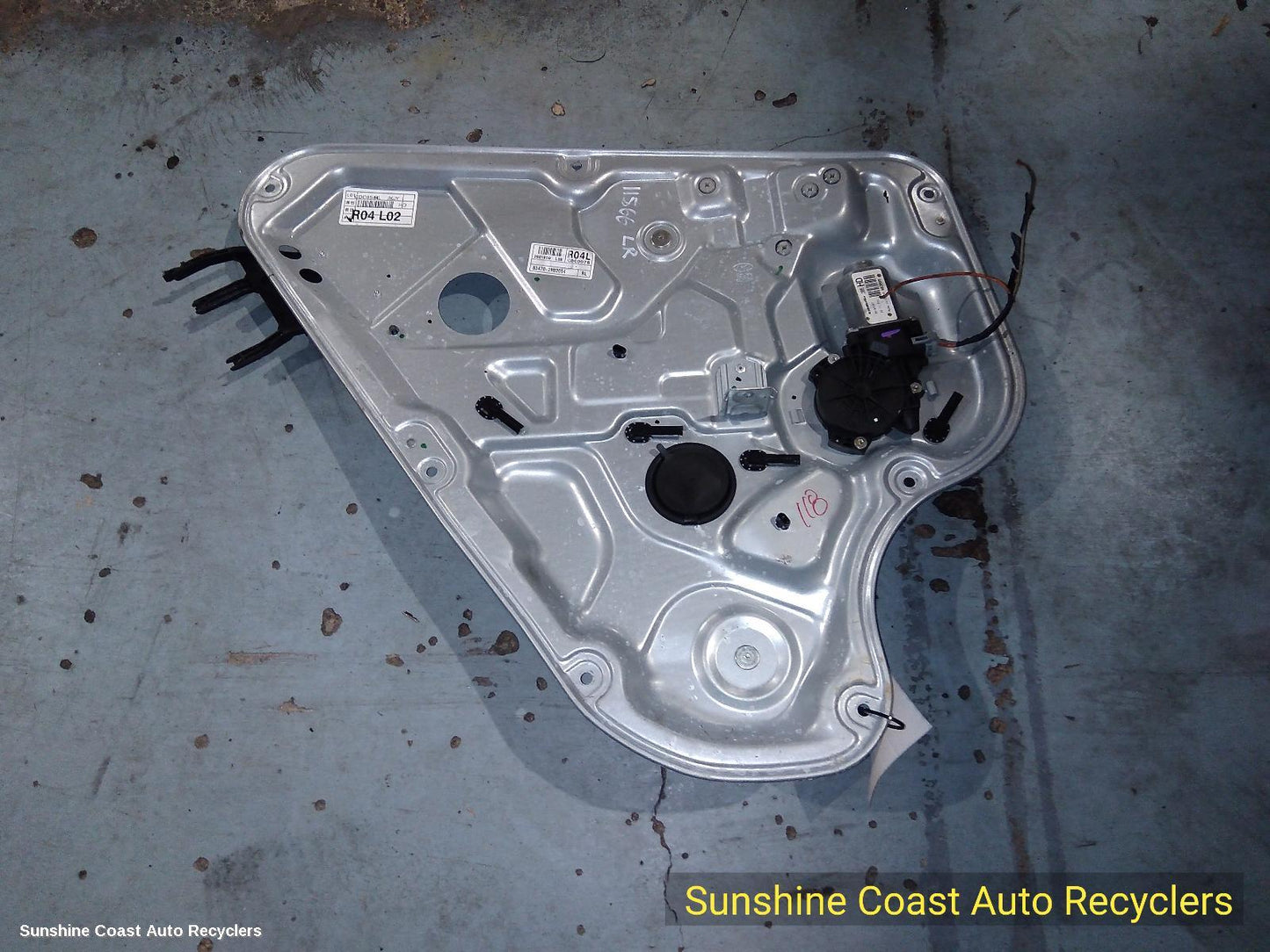 2007 Hyundai Elantra Left Rear Wnd Reg Motor