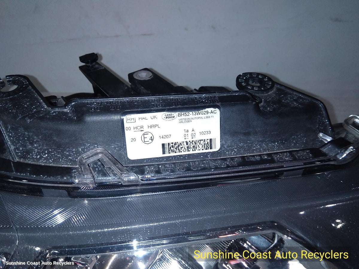 2010-2014 Land Rover Freelander Right Headlamp