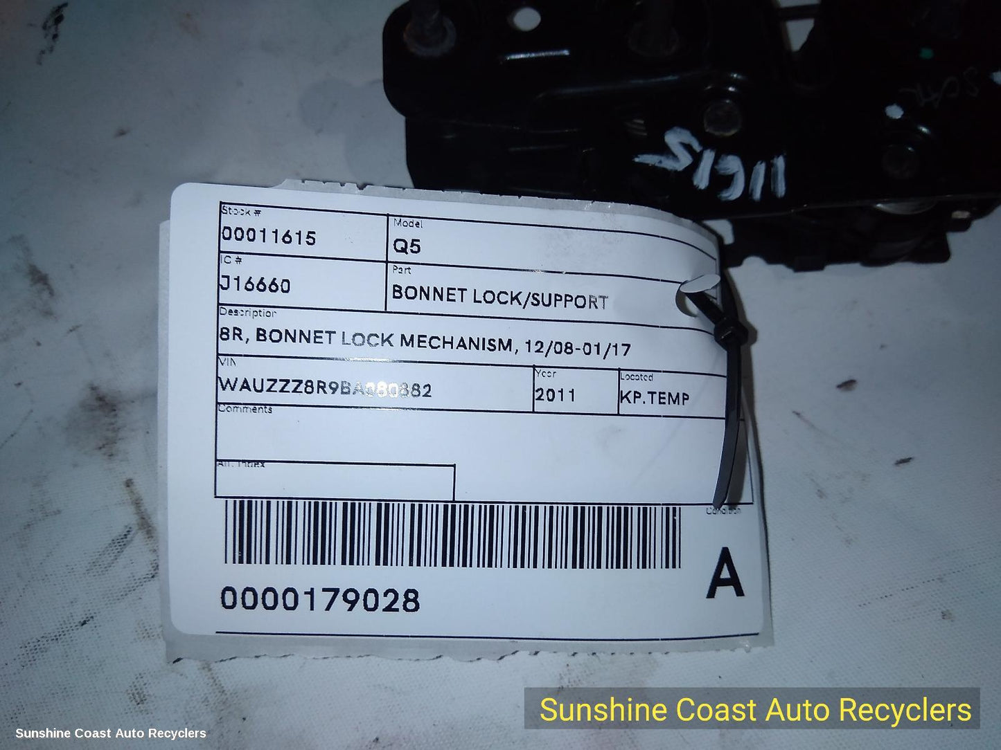 2008-2017 Audi Q5 Bonnet Lock Support