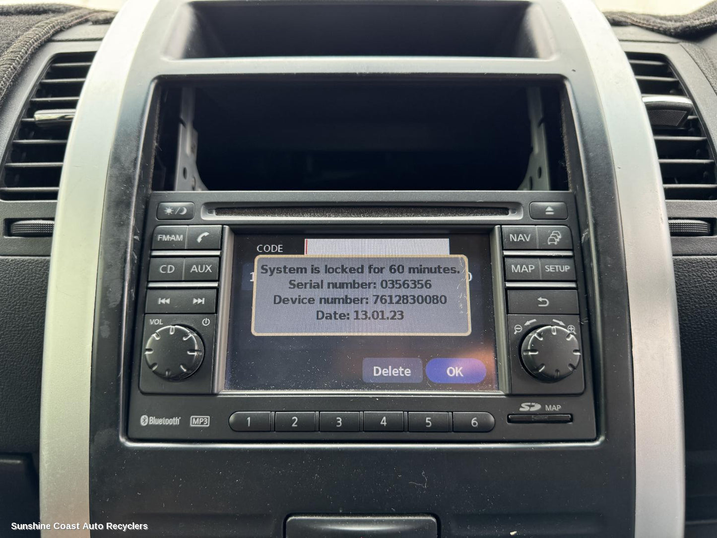 2012 Nissan Xtrail Radio Cd Dvd Sat Tv