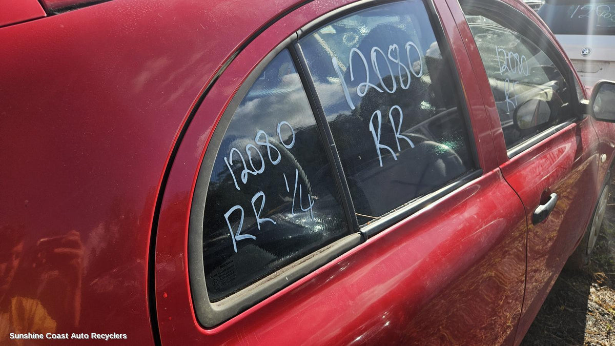 2010-2016 Nissan Micra Right Rear 1 4 Door Glass