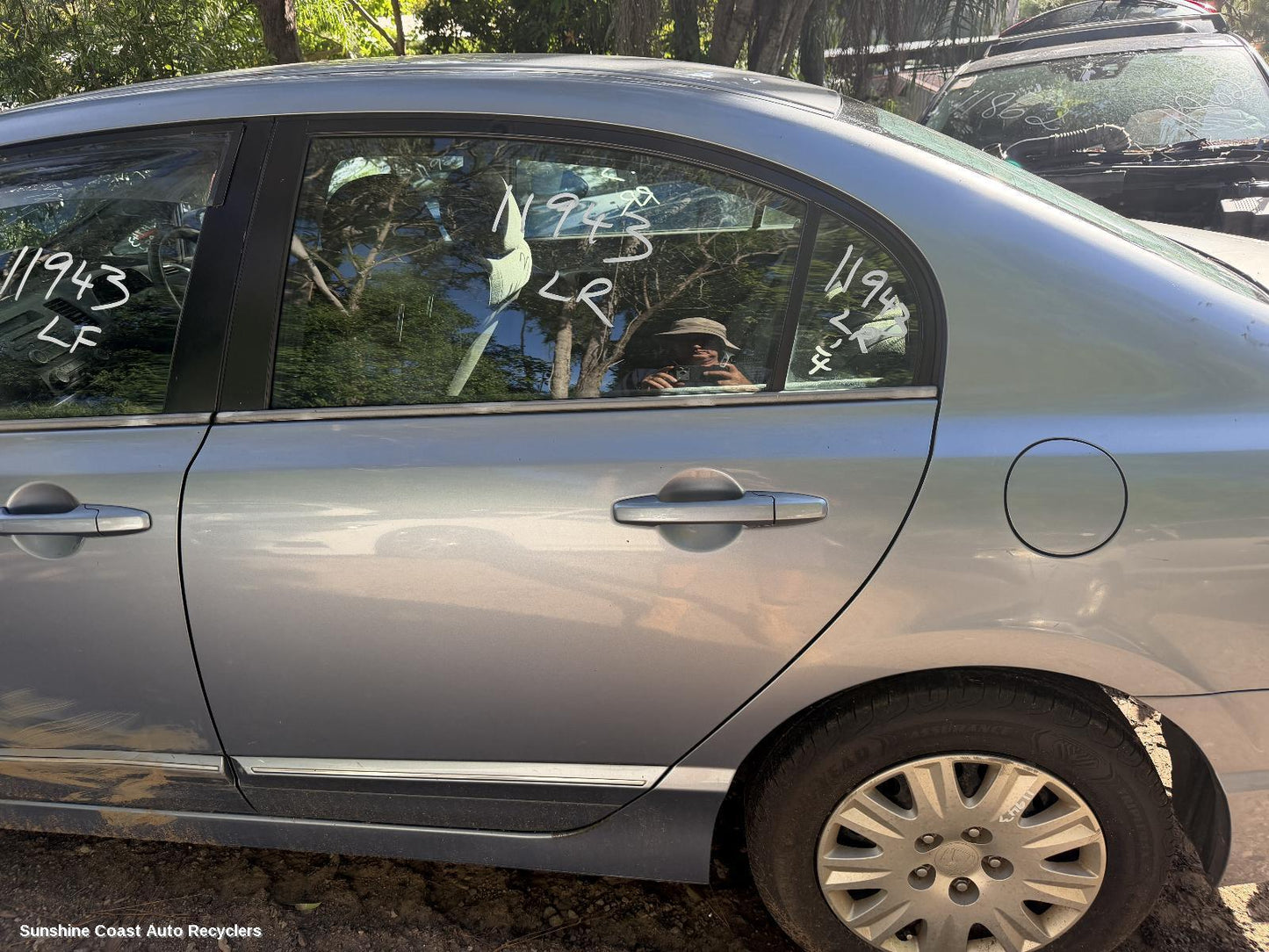 2006-2011 Honda Civic Left Rear 1 4 Door Glass