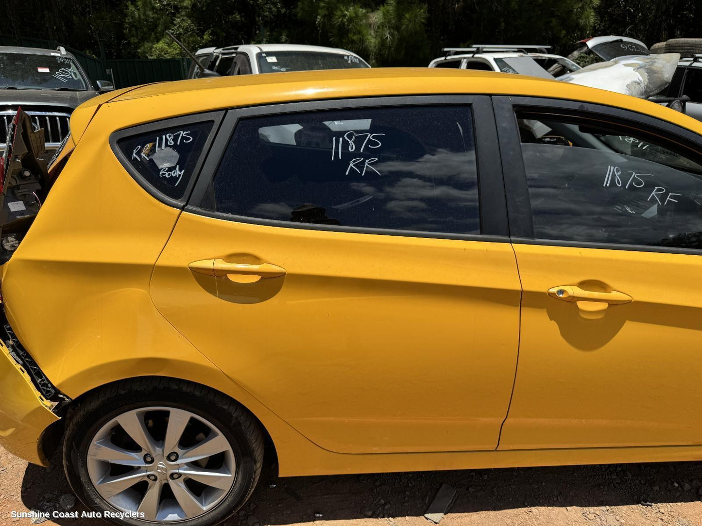 2011-2019 Hyundai Accent Right Rear Door Window