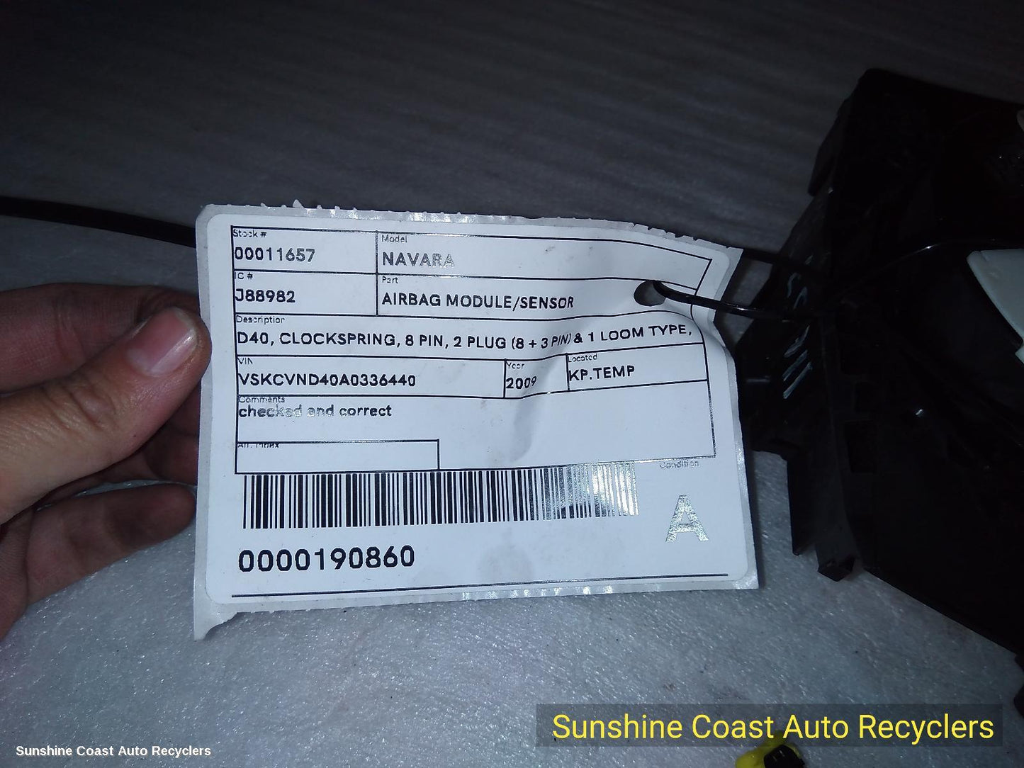 2005-2015 Nissan Navara Airbag Module Sensor