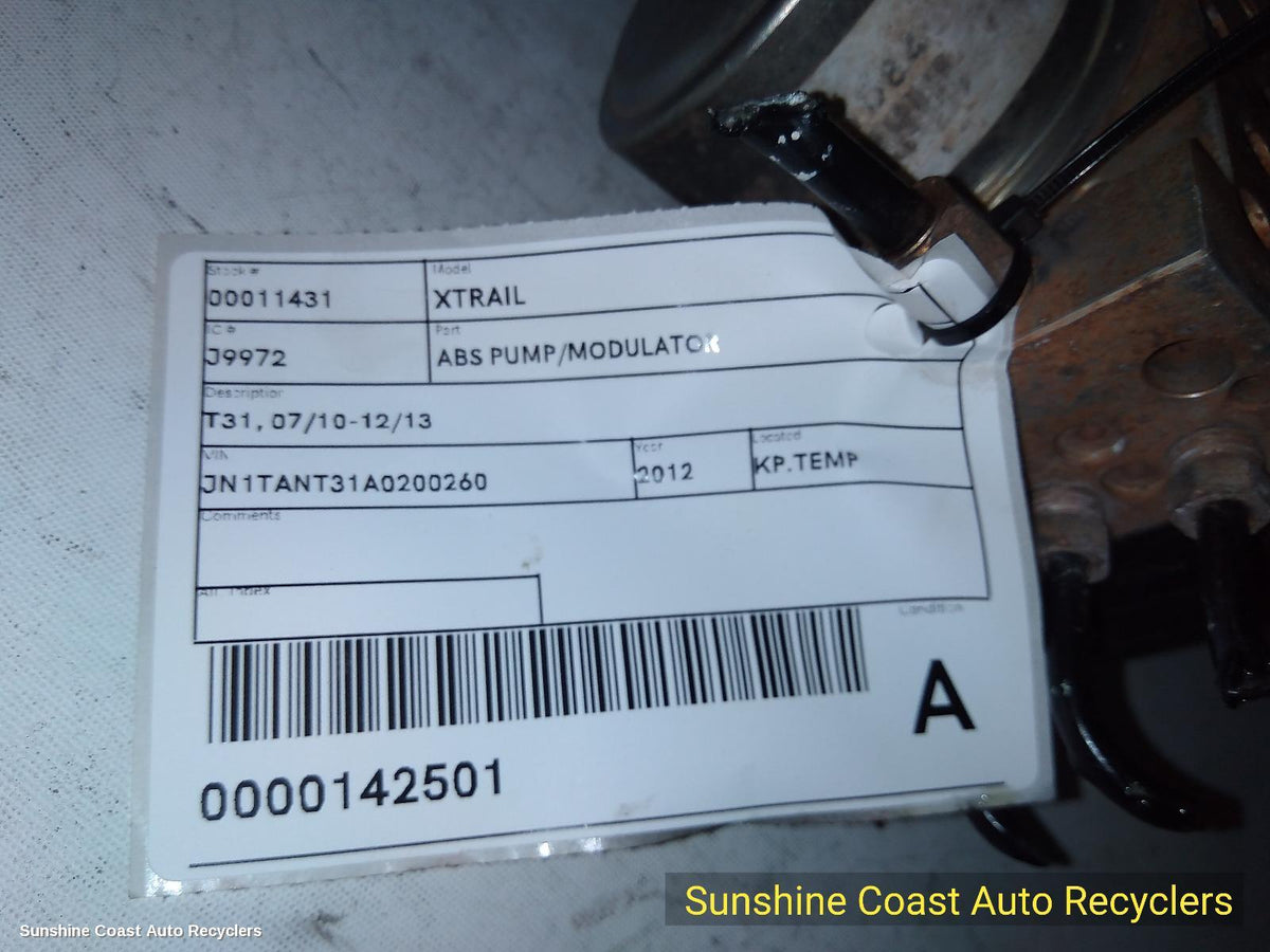 2010-2013 Nissan Xtrail Abs Pump Modulator
