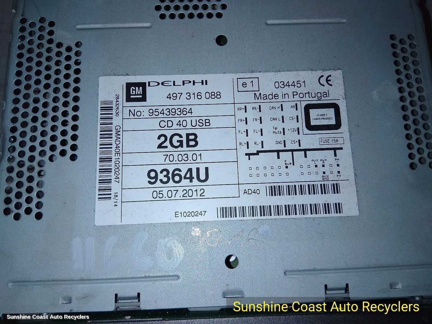 2014 Holden Captiva Radio Cd Dvd Sat Tv