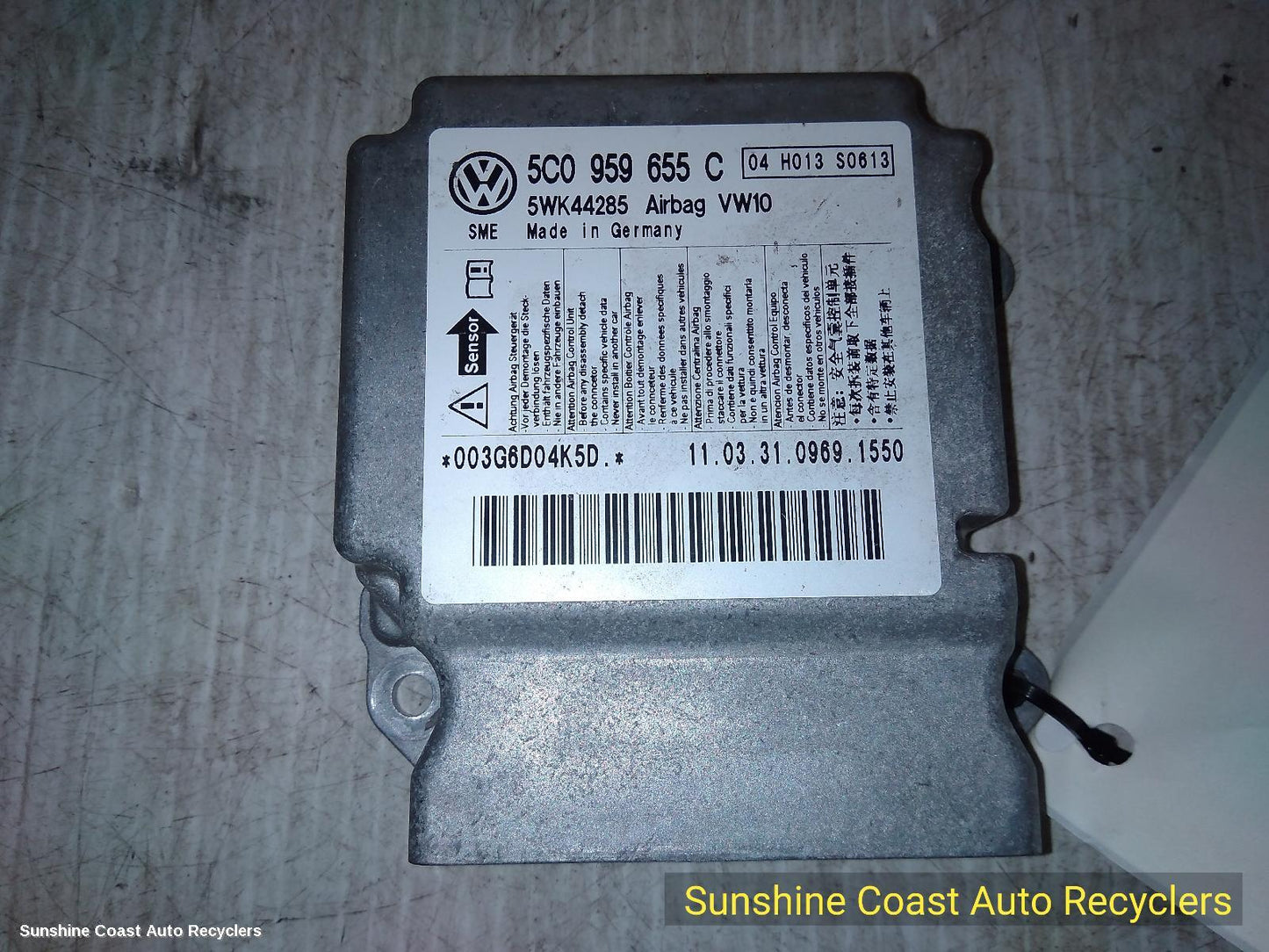 2011 Volkswagen Jetta Airbag Module Sensor
