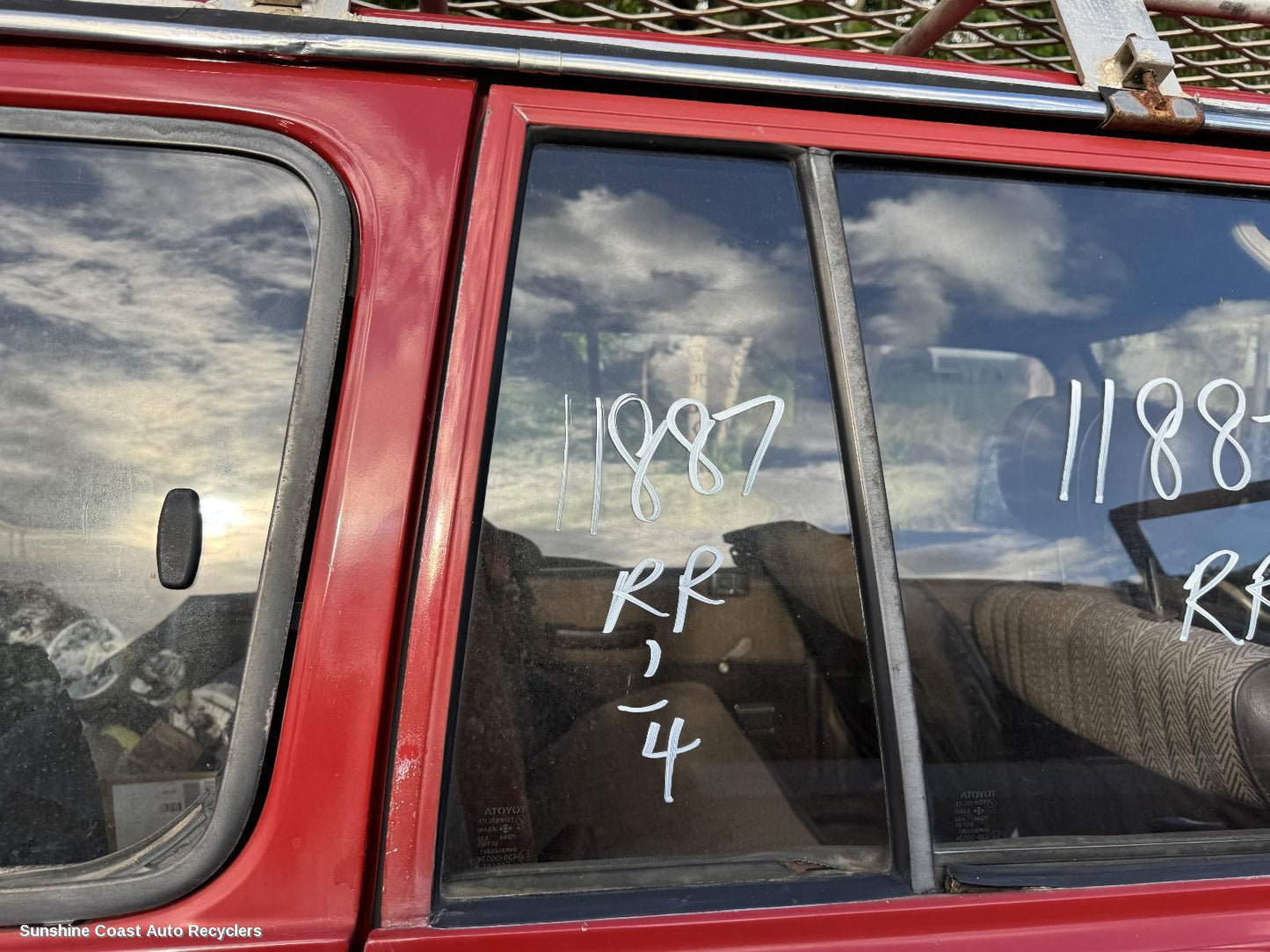 1984 Toyota Landcruiser Right Rear 1 4 Door Glass