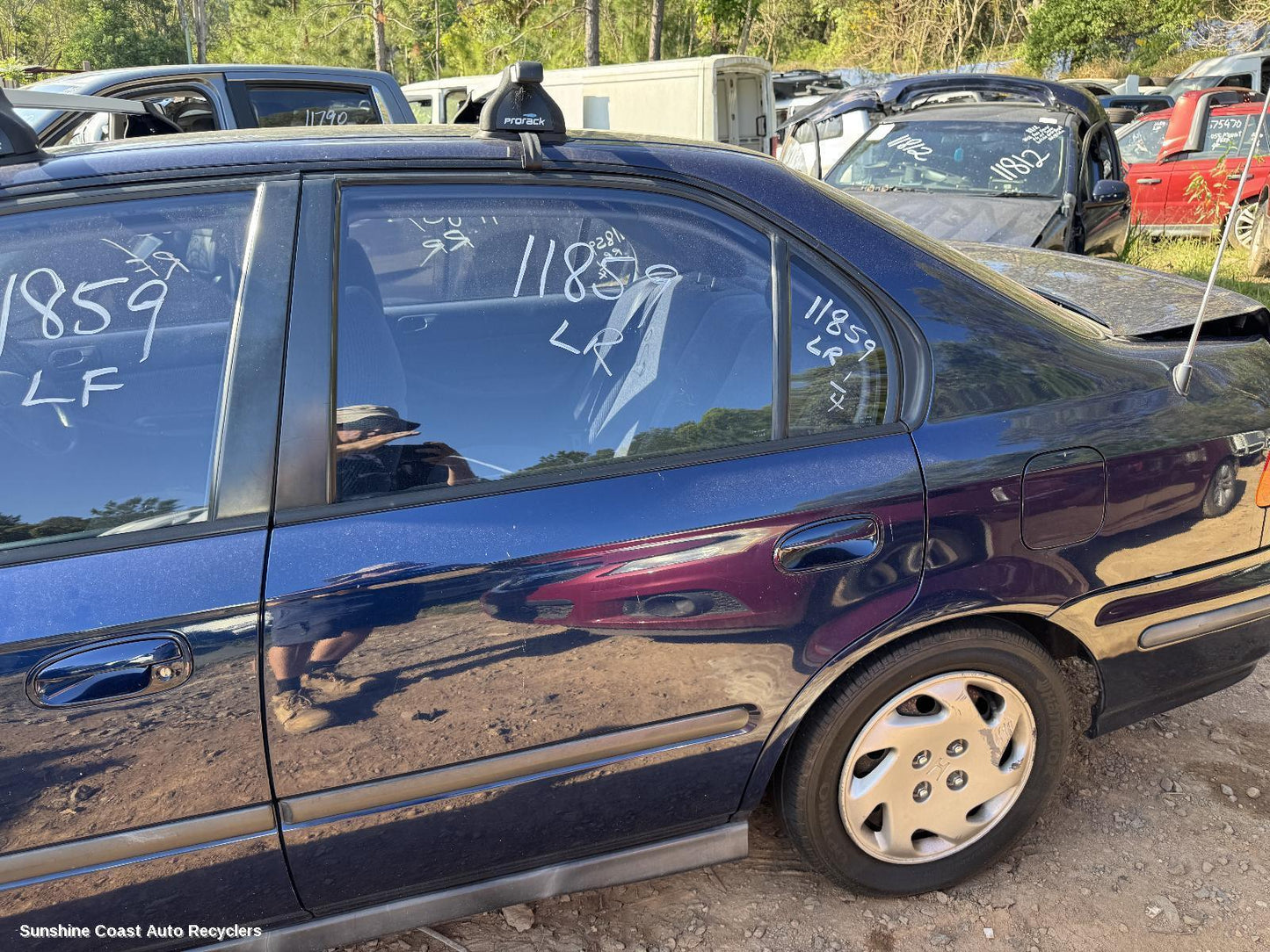 1995 Honda Civic Left Rear 1 4 Door Glass