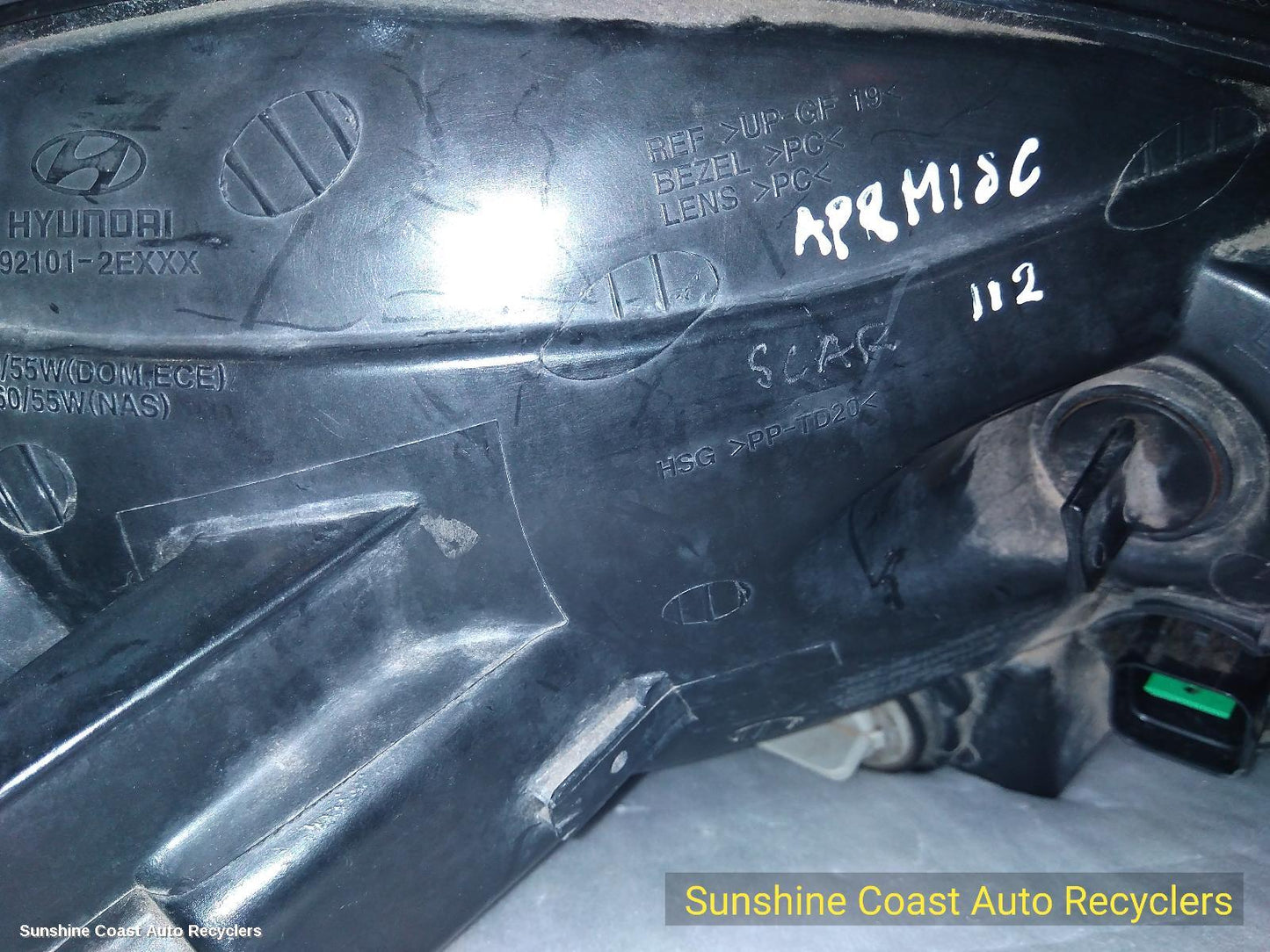 2009 Hyundai Tucson Left Headlamp